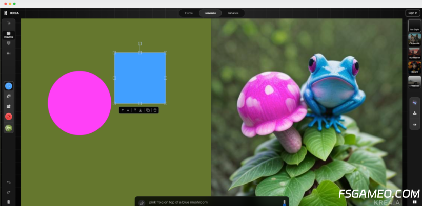 Krea AI：实时图像生成和编辑AI工具-福神网-专注分享最实用的软件、工具、资讯