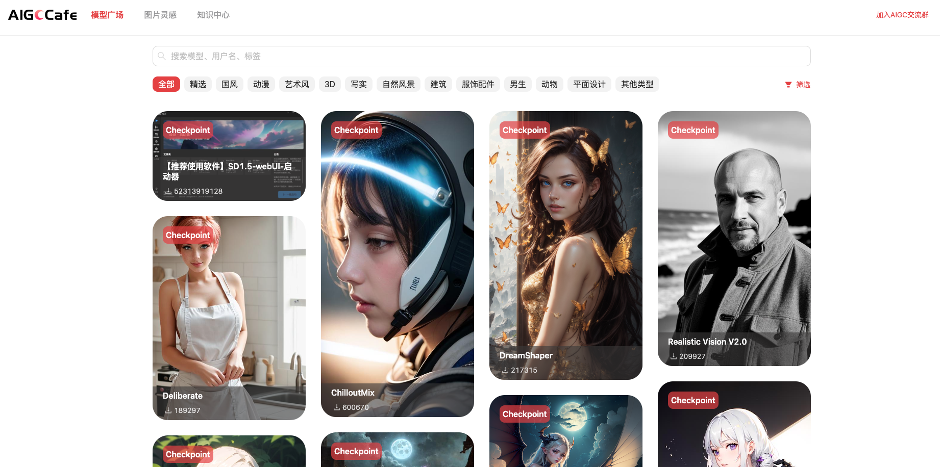 AIGC Cafe-AI绘画模型分享社区-福神网-专注分享最实用的软件、工具、资讯