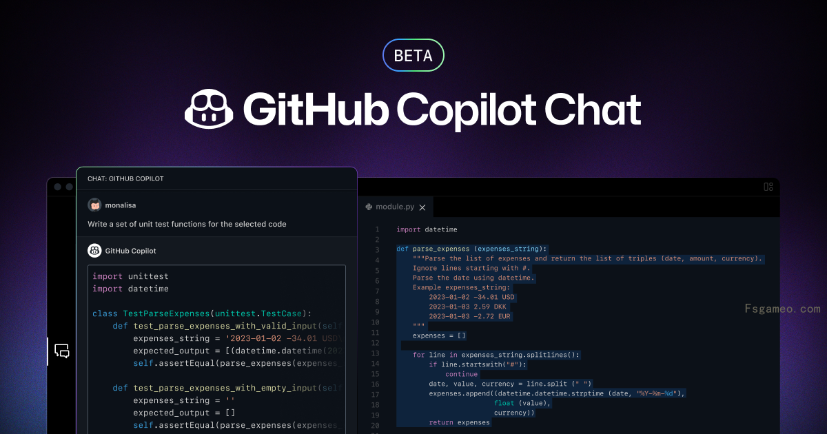 GitHub Copilot Chat-程序员编程AI助手-福神网-专注分享最实用的软件、工具、资讯