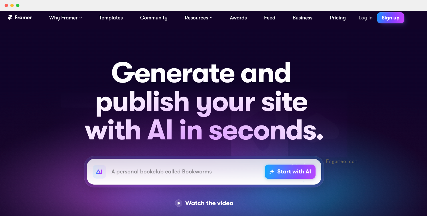 Framer AI-帮你设计网站的<a href=
