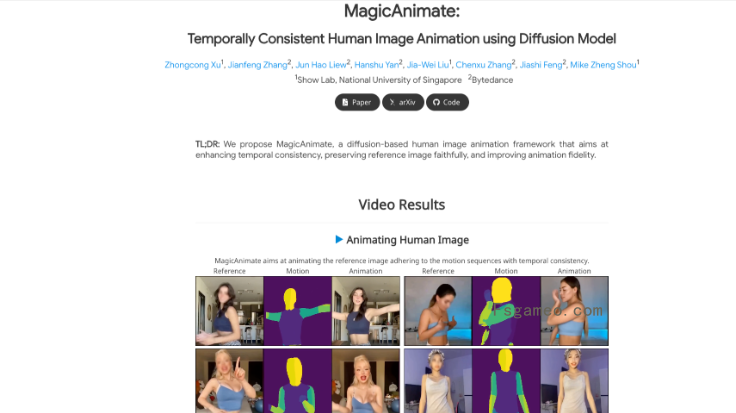 MagicAnimate: 将静态人物图片变成逼真动画