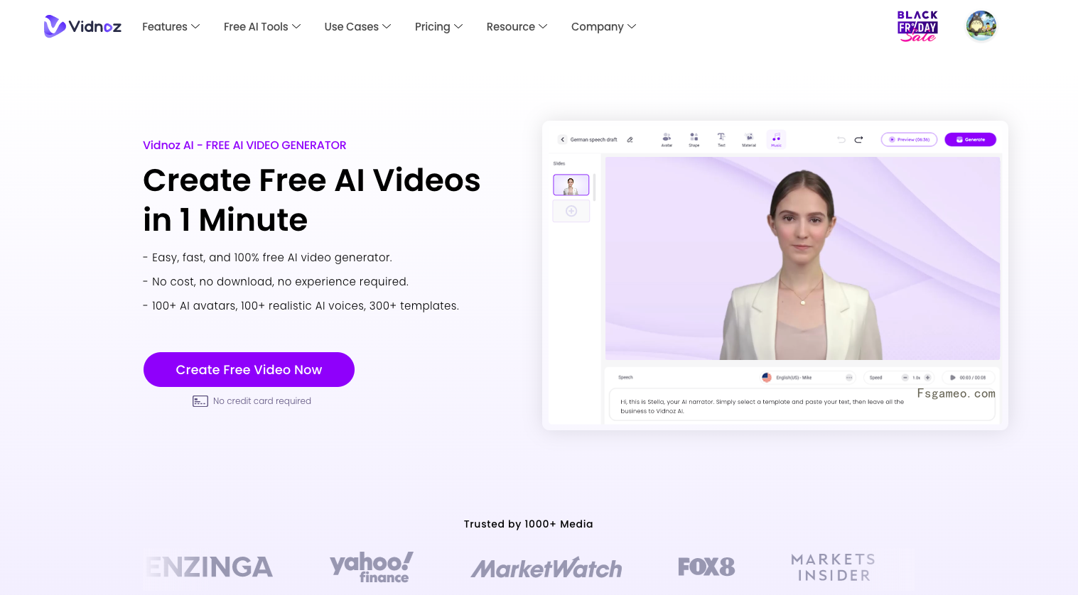 Vidnoz AI：免费在线<a href=