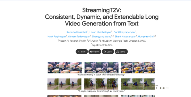 StreamingT2V-AI视频生成模型，支持生成2分钟视频-福神网-专注分享最实用的软件、工具、资讯