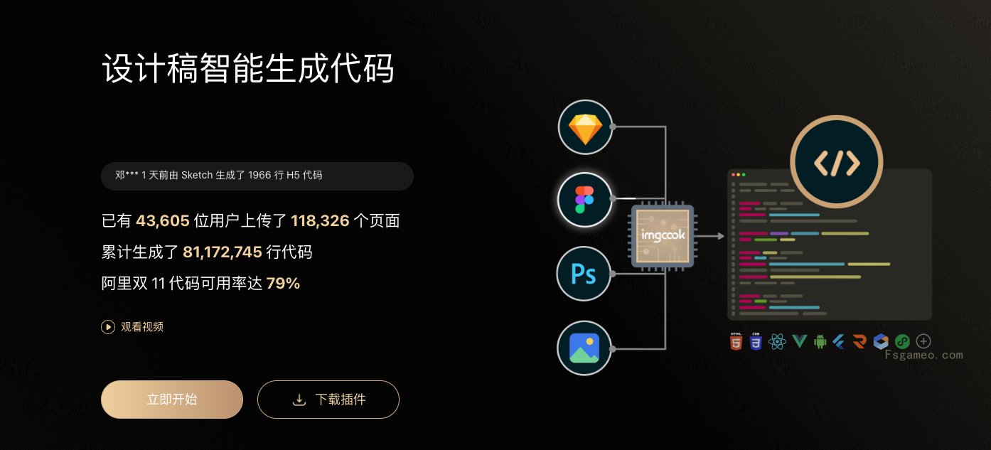 图像大厨Imgcook-设计稿智能转代码工具