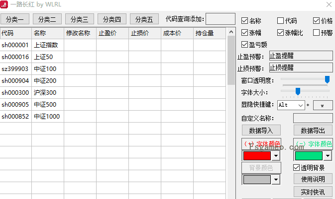 摸鱼神器A股桌面盯盘助手5.0（支持价格预警提醒）隐蔽性极好