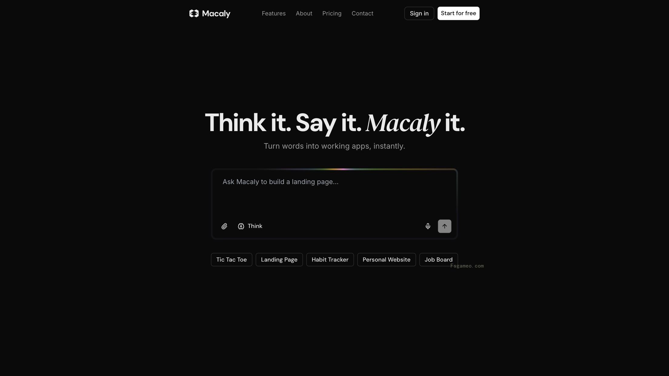 Macaly AI：基于自然语言对话的应用开发工具
