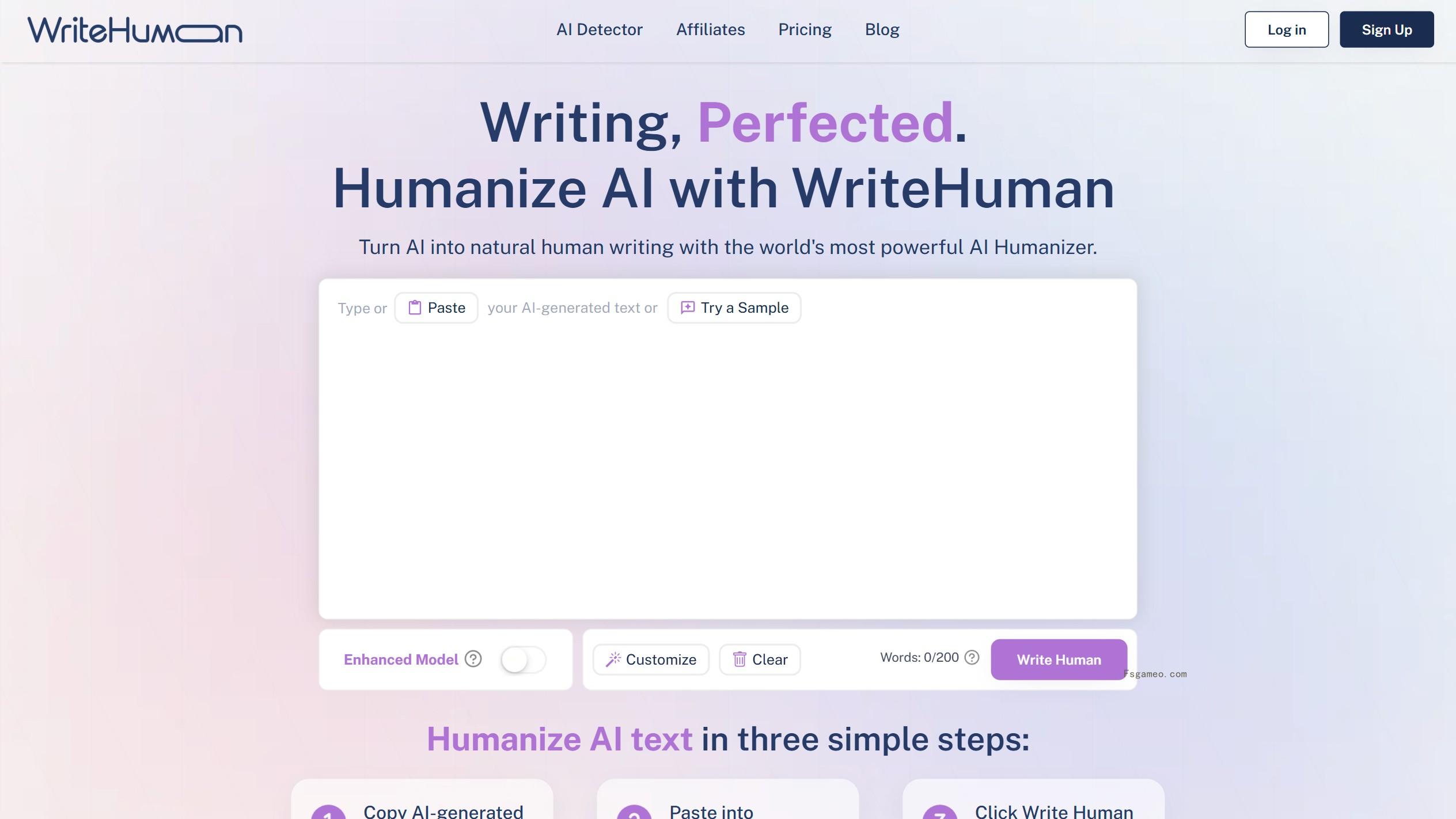 WriteHuman：优化和检测AI生成文本的智能助手