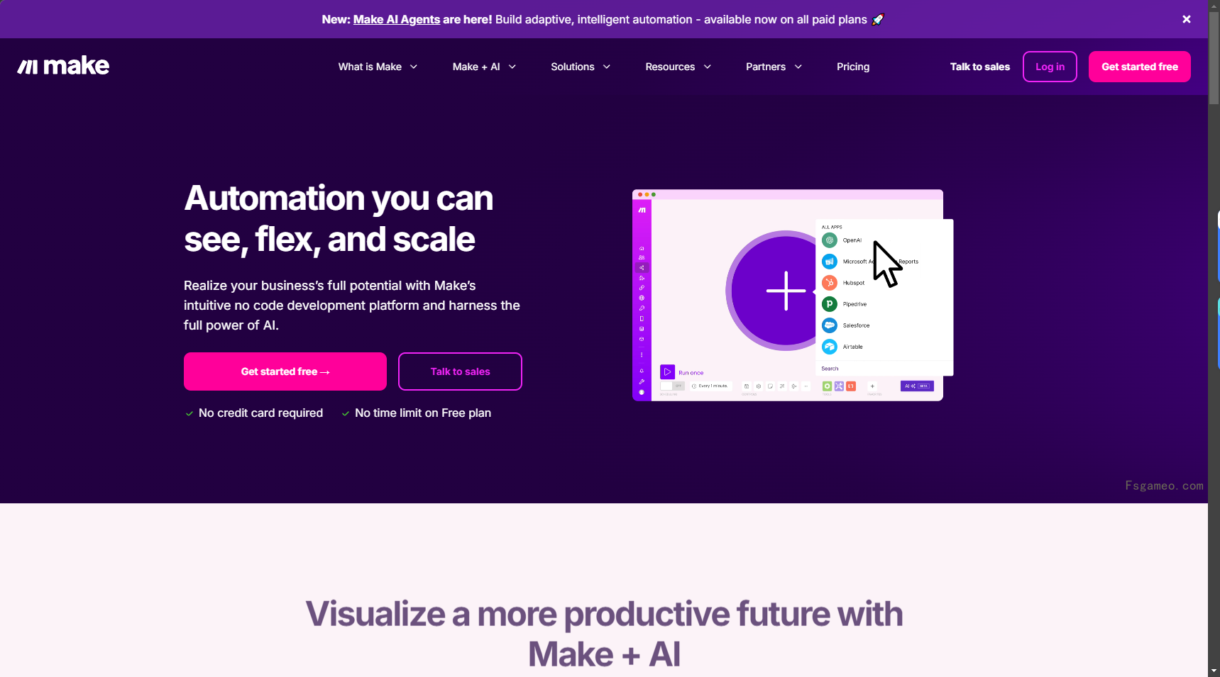 Make AI：支持零代码自动化工作流搭建平台