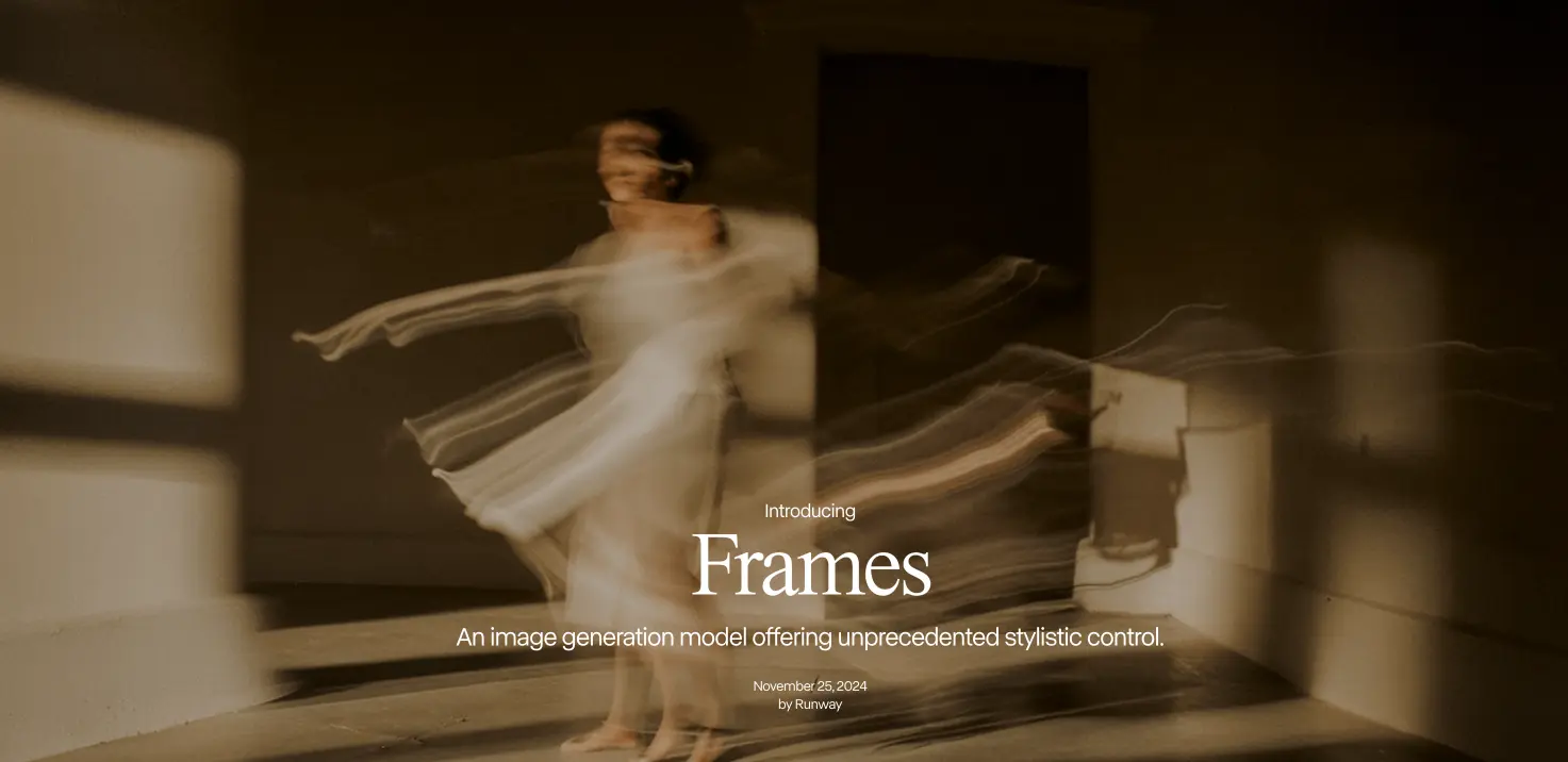 Frames:Runway推出的AI图像生成模型,提供前所未有的风格控制和视觉一致性-福神网-专注分享最实用的软件、工具、资讯